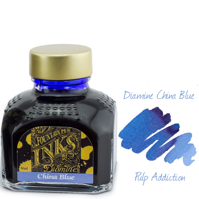 Diamine Fountain Pen Ink – China Blue 80ml Bottle