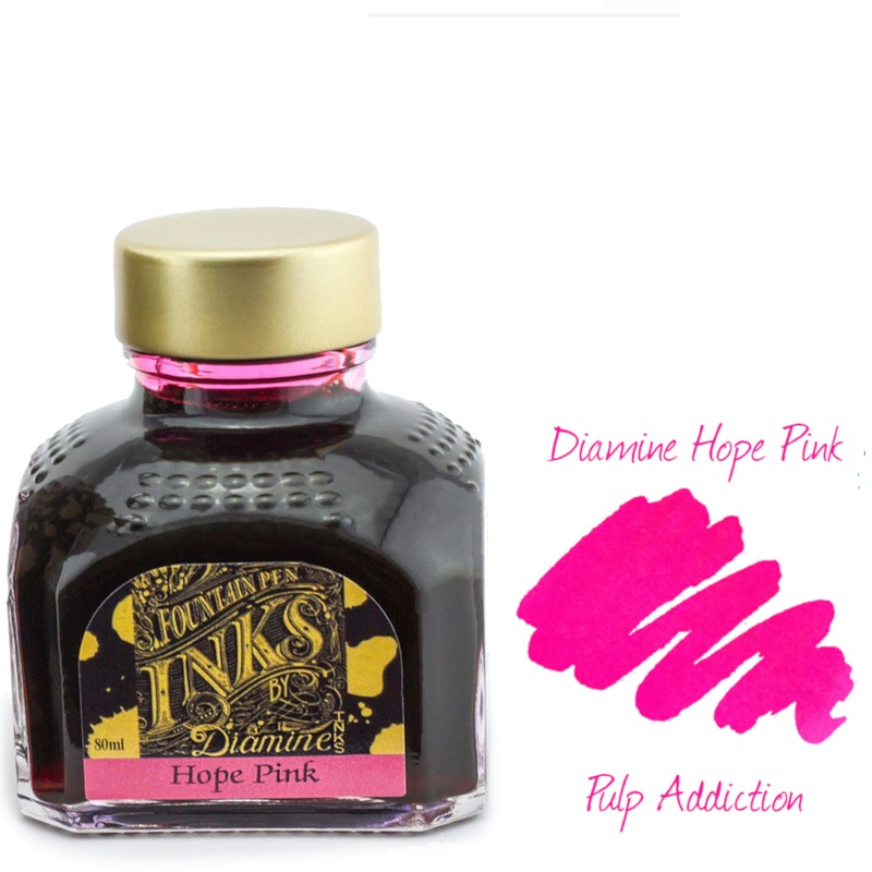 Diamine Fountain Pen Ink – Hope Pink 80ml Bottle