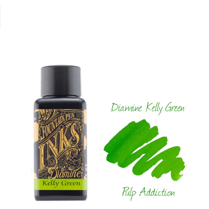Diamine Fountain Pen Ink – Kelly Green 30ml Bottle