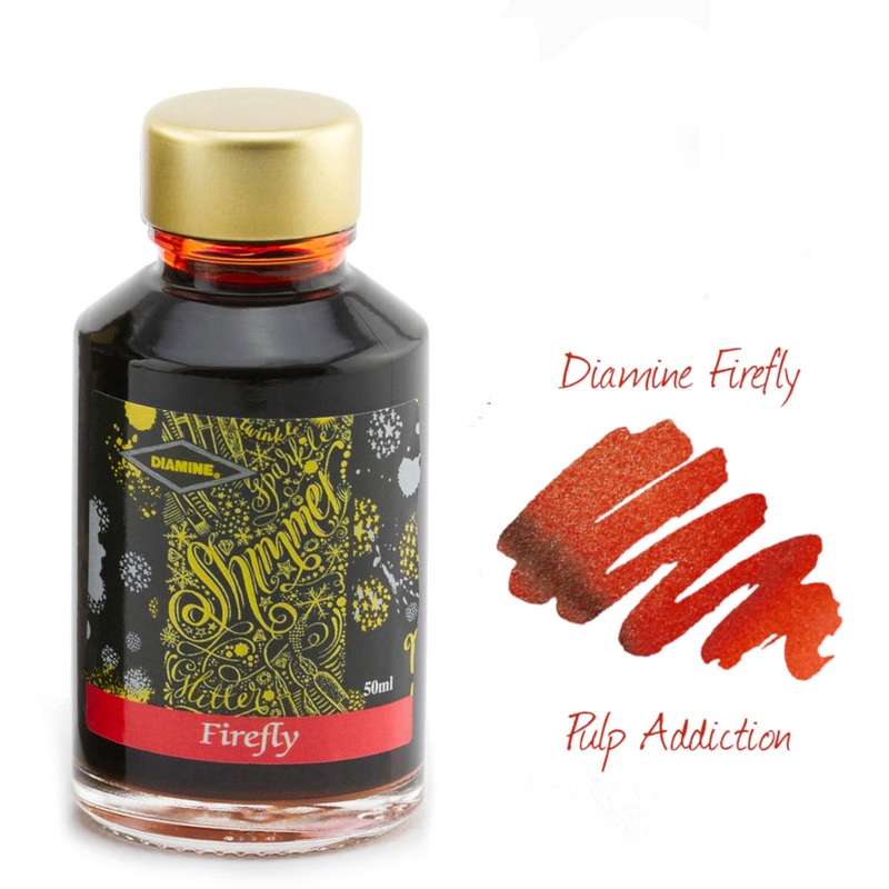 Diamine Shimmer Fountain Pen Ink – Firefly 50ml Bottle