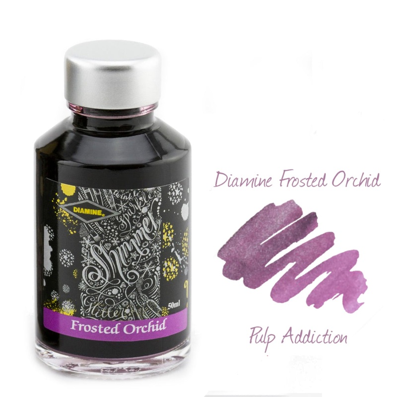 Diamine Shimmer Fountain Pen Ink – Frosted Orchid 50ml Bottle