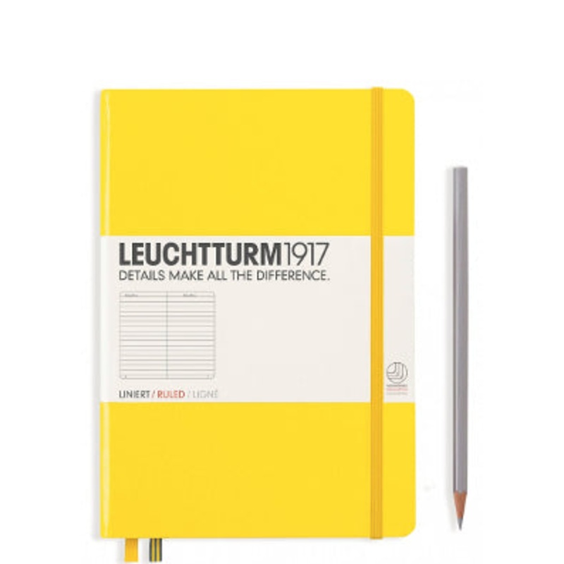 Leuchtturm1917 Notebook Medium Hardcover (A5), Ruled – Lemon