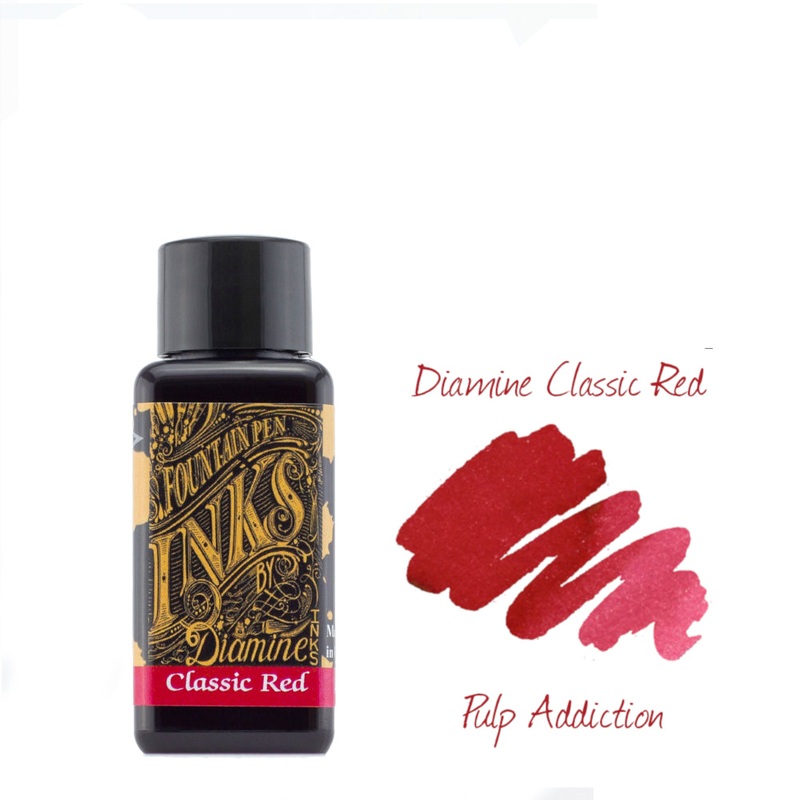 Diamine Fountain Pen Ink – Classic Red 30ml Bottle