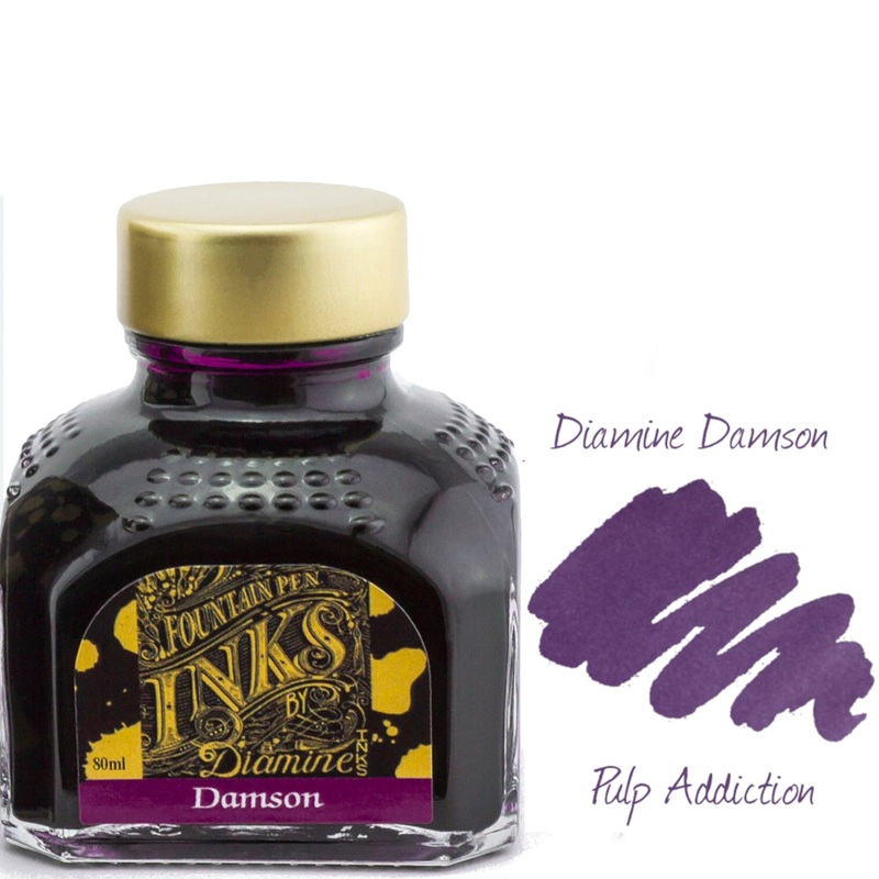 Diamine Fountain Pen Ink – Damson 80ml Bottle