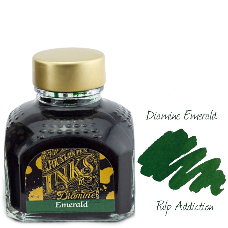 Diamine Fountain Pen Ink – Emerald 80ml Bottle