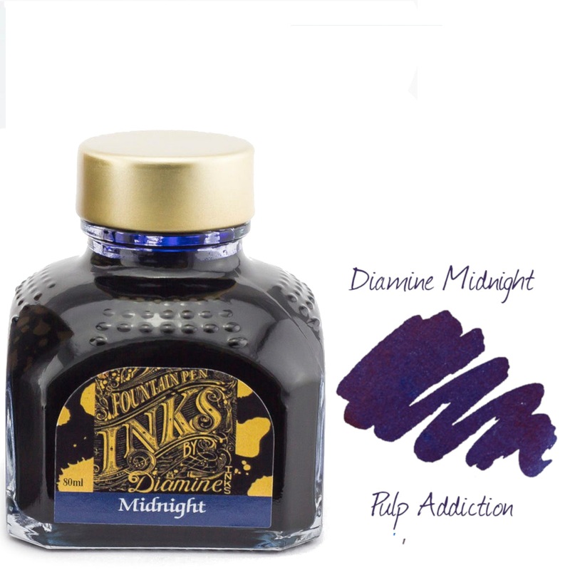 Diamine Fountain Pen Ink – Midnight 80ml Bottle