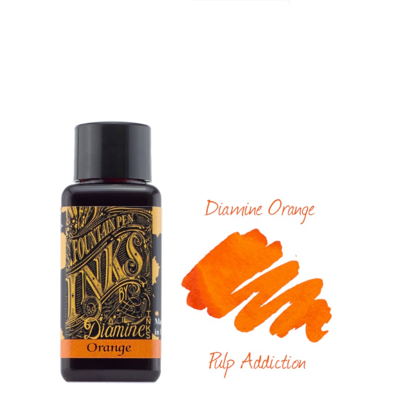 Diamine Fountain Pen Ink – Orange 30ml Bottle