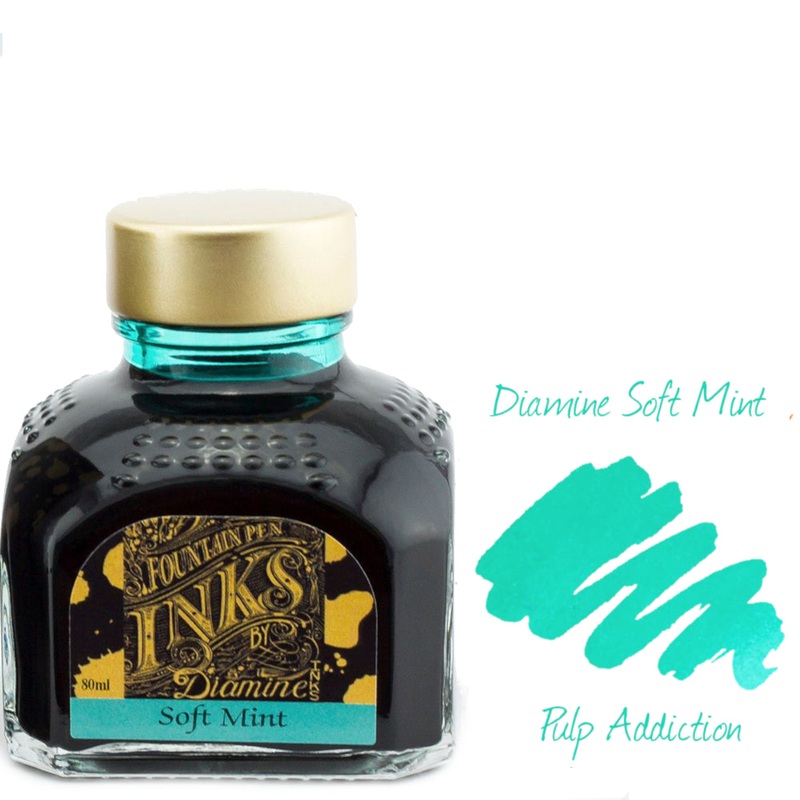 Diamine Fountain Pen Ink – Soft Mint 80ml Bottle