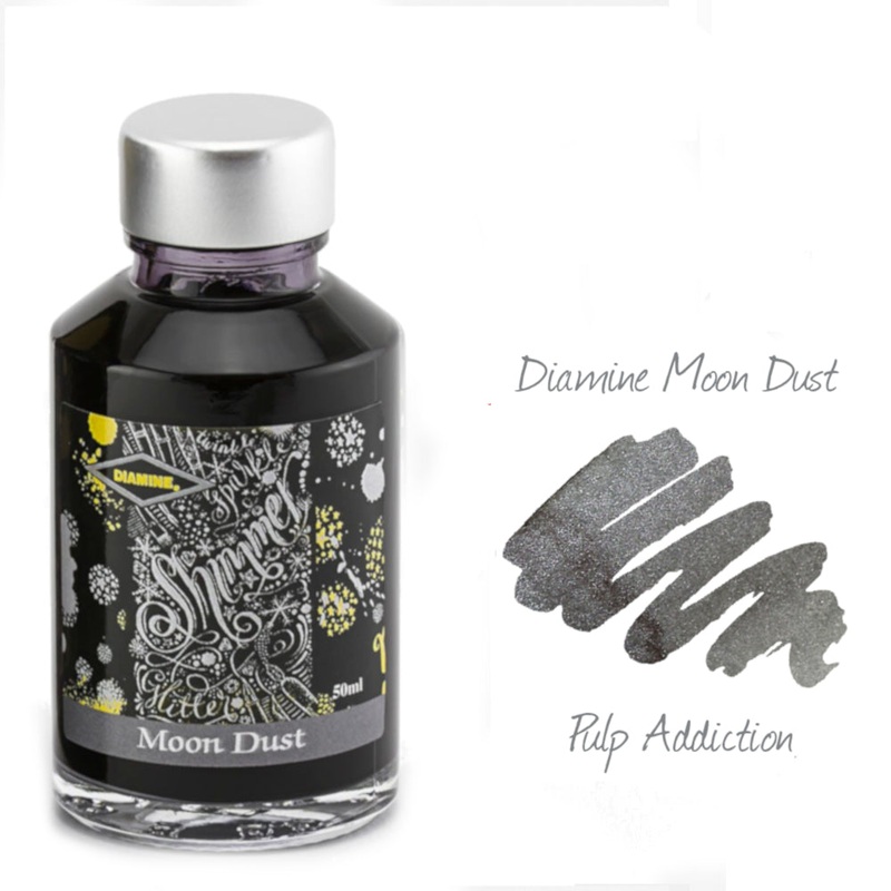 Diamine Shimmer Fountain Pen Ink – Moon Dust 50ml Bottle