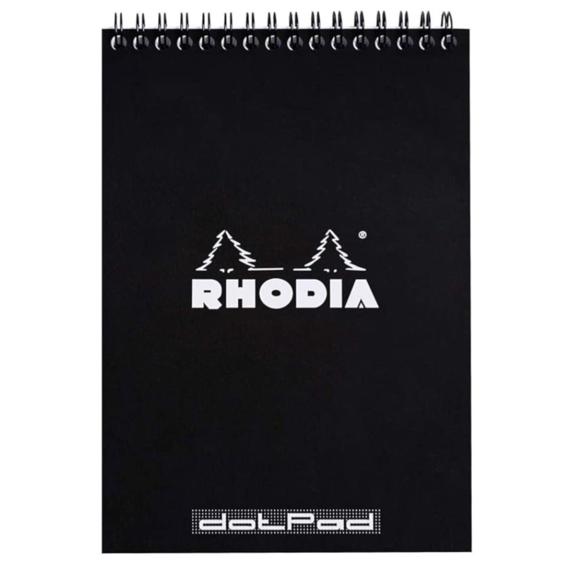 Rhodia No. 16 (A5) Notepad Wirebound – Black, Dotted