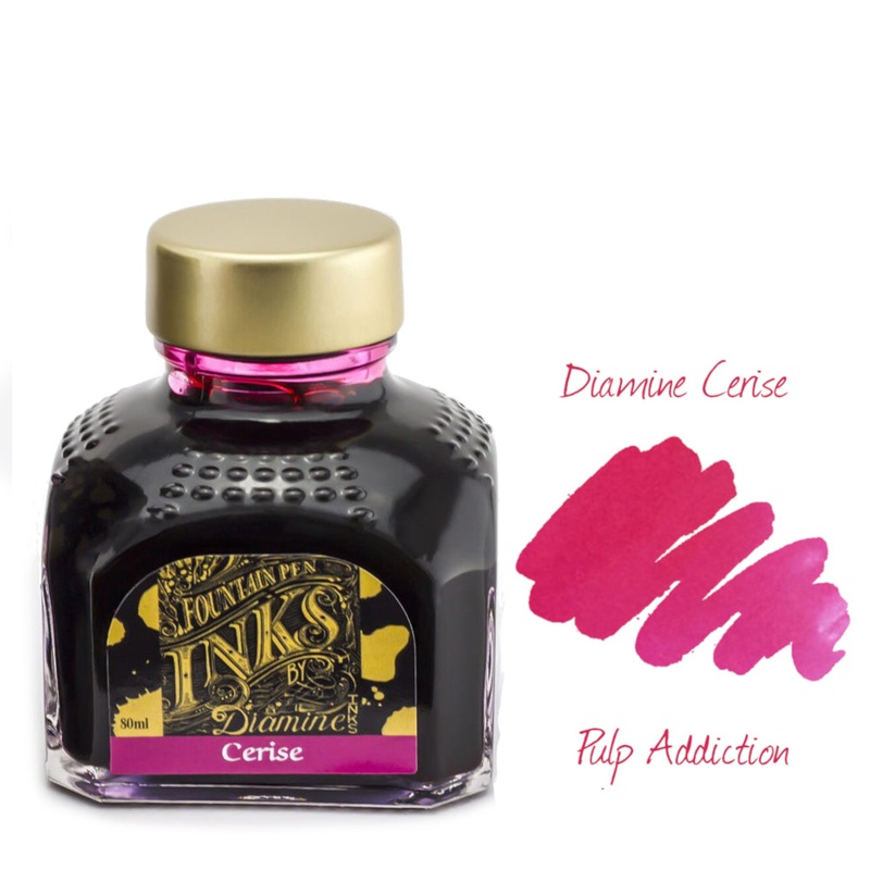 Diamine Fountain Pen Ink – Cerise 80ml Bottle
