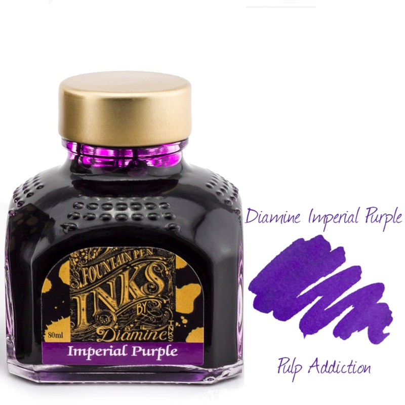 Diamine Fountain Pen Ink – Imperial Purple 80ml Bottle