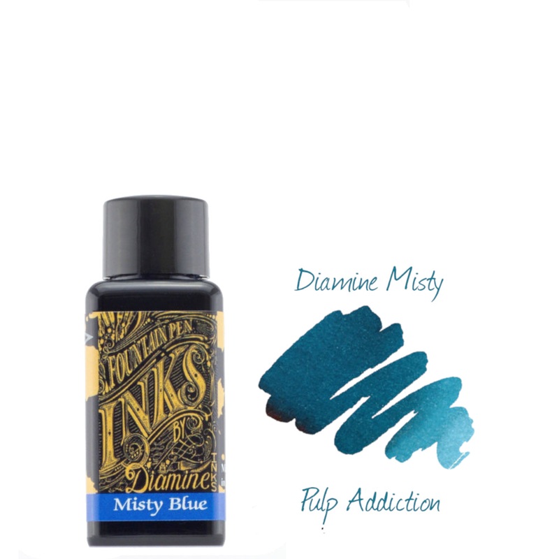Diamine Fountain Pen Ink – Misty Blue 30ml Bottle
