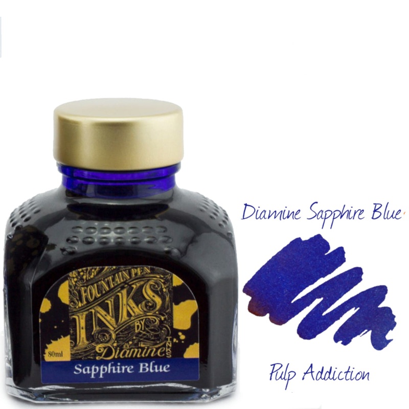 Diamine Fountain Pen Ink – Sapphire Blue 80ml Bottle