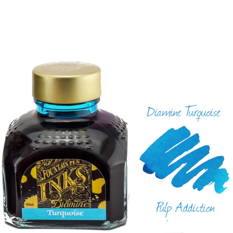 Diamine Fountain Pen Ink – Turquoise 80ml Bottle