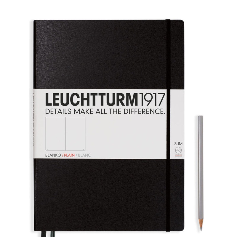 Leuchtturm1917 Notebook Slim Master (A4+), Plain – Black