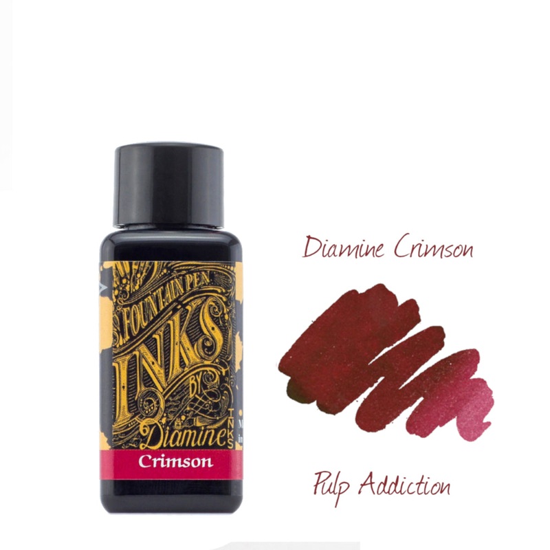 Diamine Fountain Pen Ink – Crimson 30ml Bottle