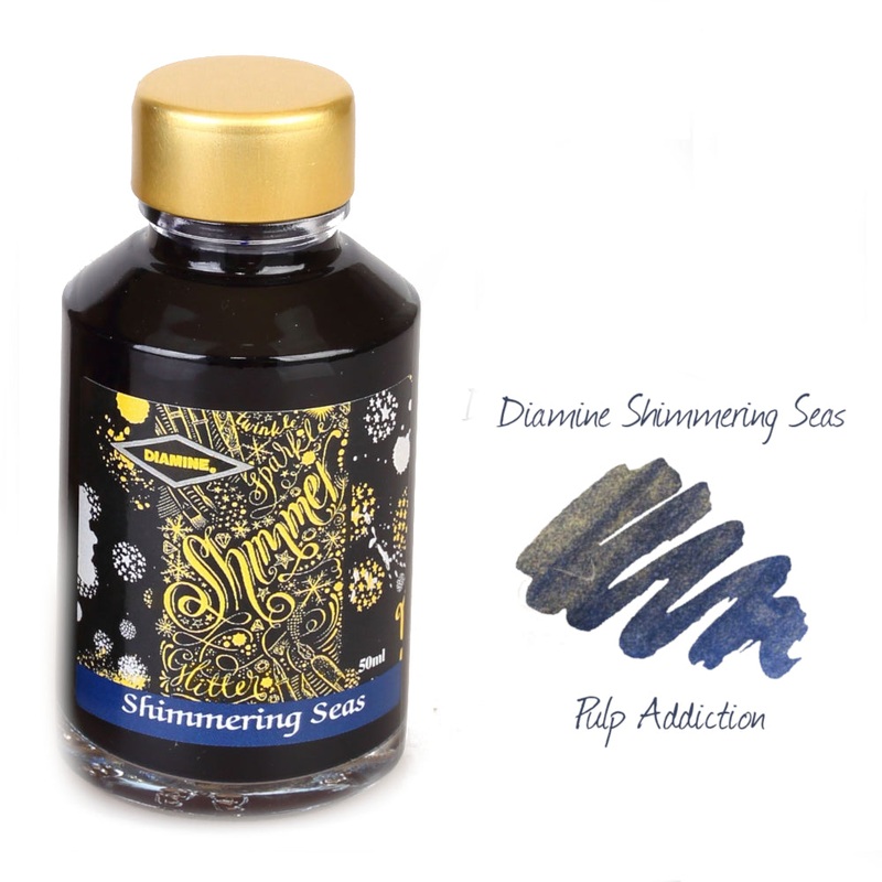 Diamine Shimmer Fountain Pen Ink – Shimmering Seas 50ml Bottle