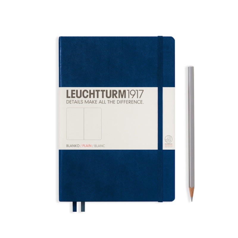 Leuchtturm1917 Notebook Medium (A5), Plain – Navy Blue
