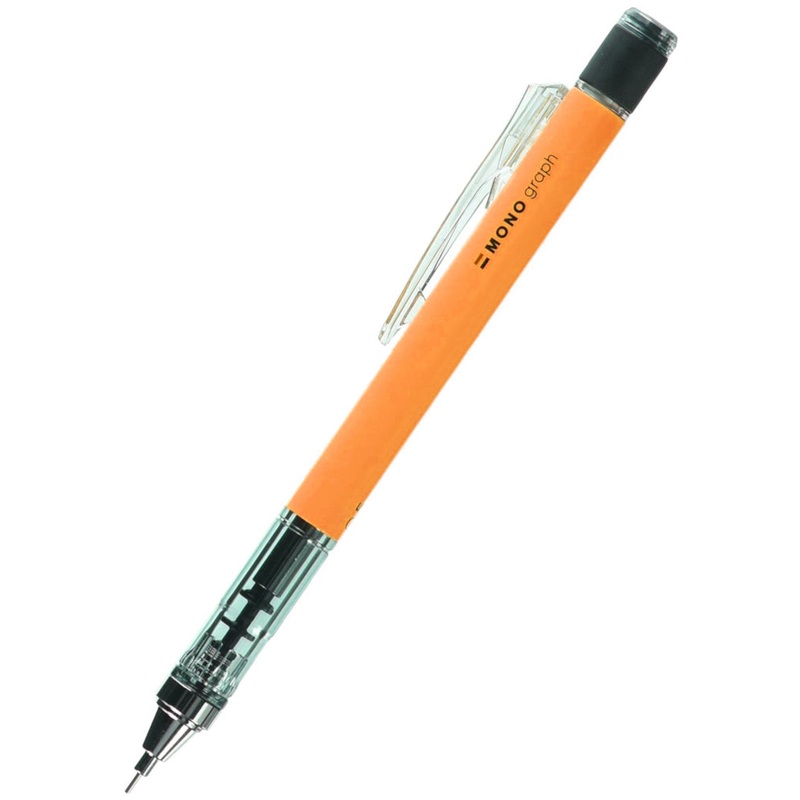 Tombow Mono Graph Shaker Mechanical Pencil – Neon Orange 0.5mm