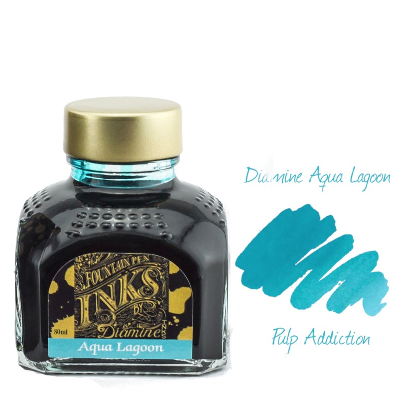 Diamine Fountain Pen Ink – Aqua Lagoon 80ml Bottle