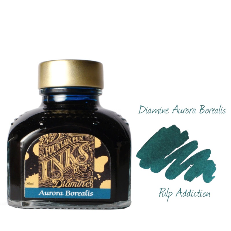 Diamine Fountain Pen Ink – Aurora Borealis 80ml Bottle