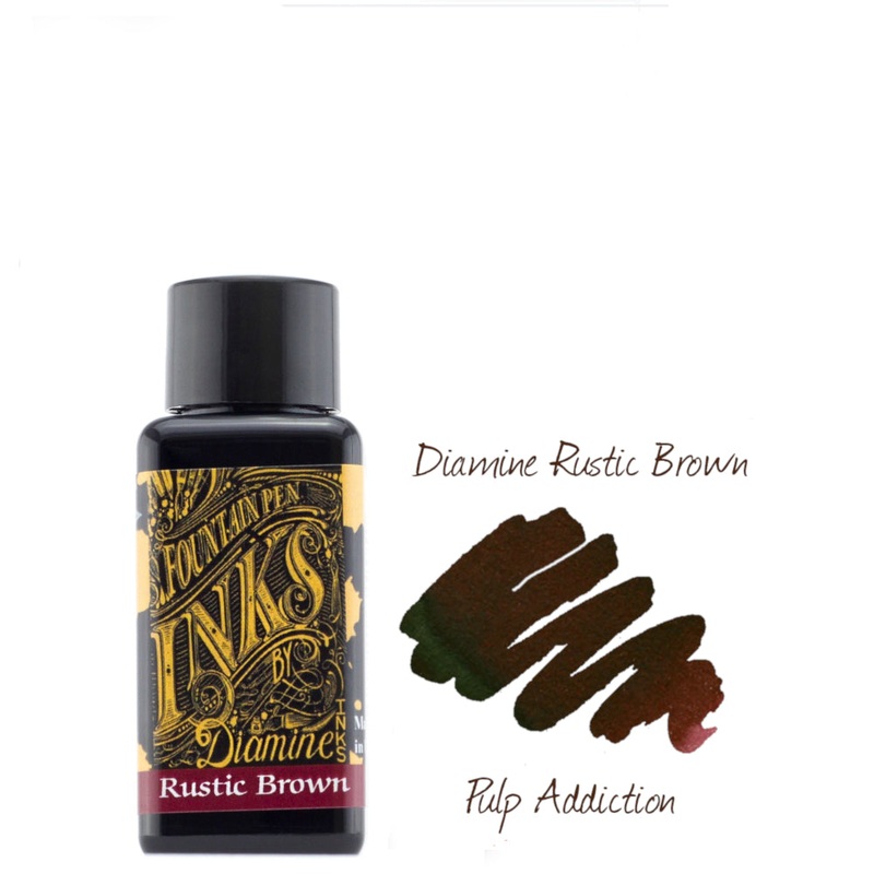 Diamine Fountain Pen Ink – Rustic Brown 30ml Bottle