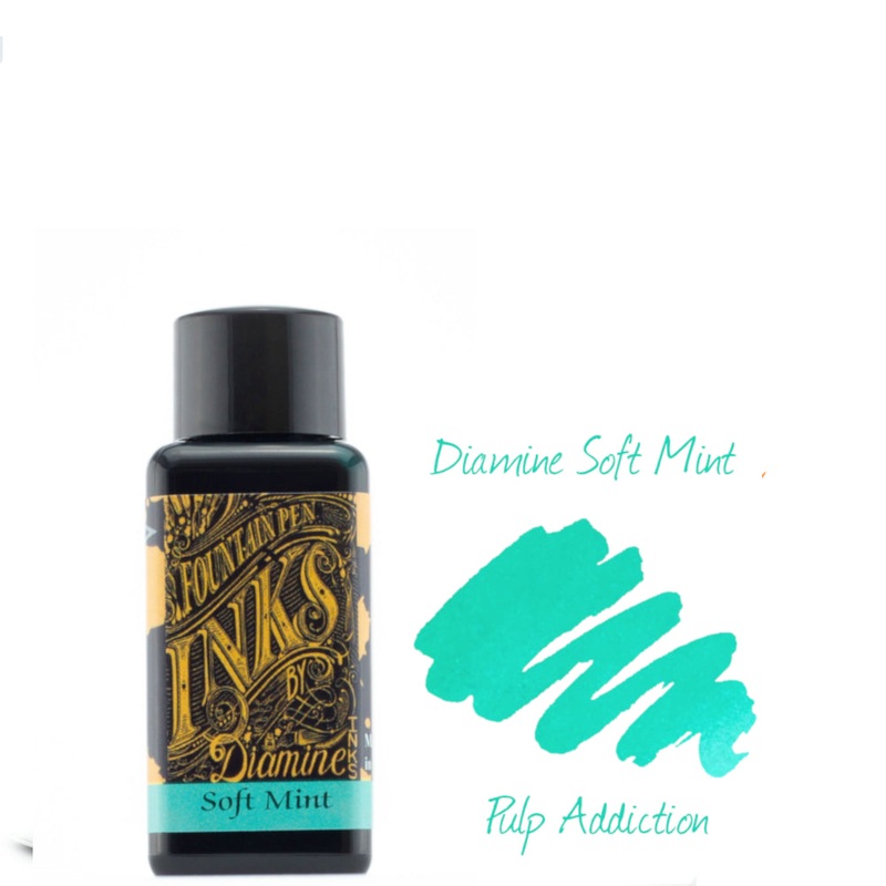Diamine Fountain Pen Ink – Soft Mint 30ml Bottle