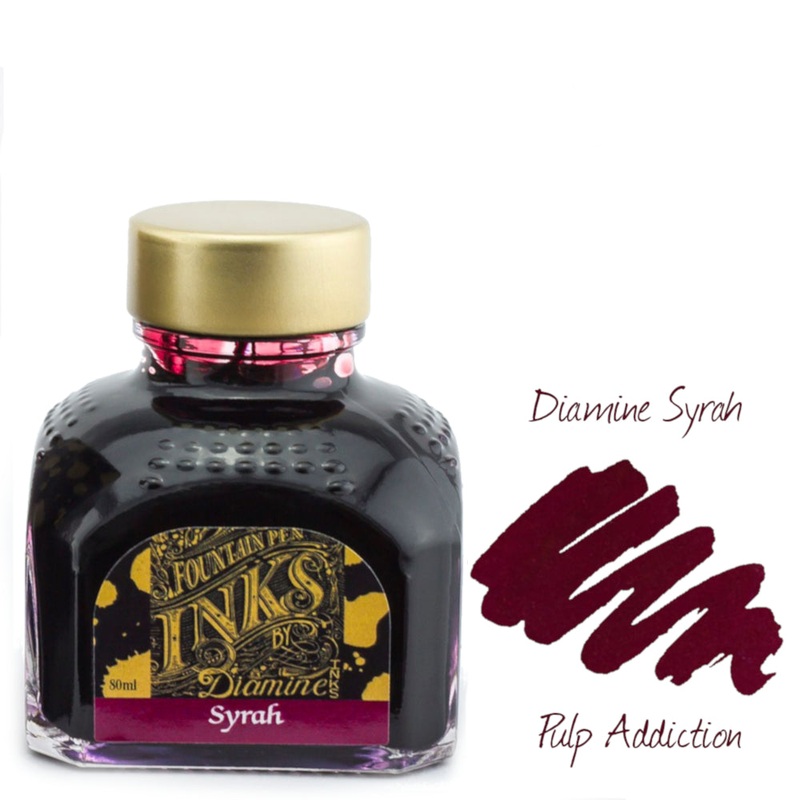 Diamine Fountain Pen Ink – Syrah 80ml Bottle