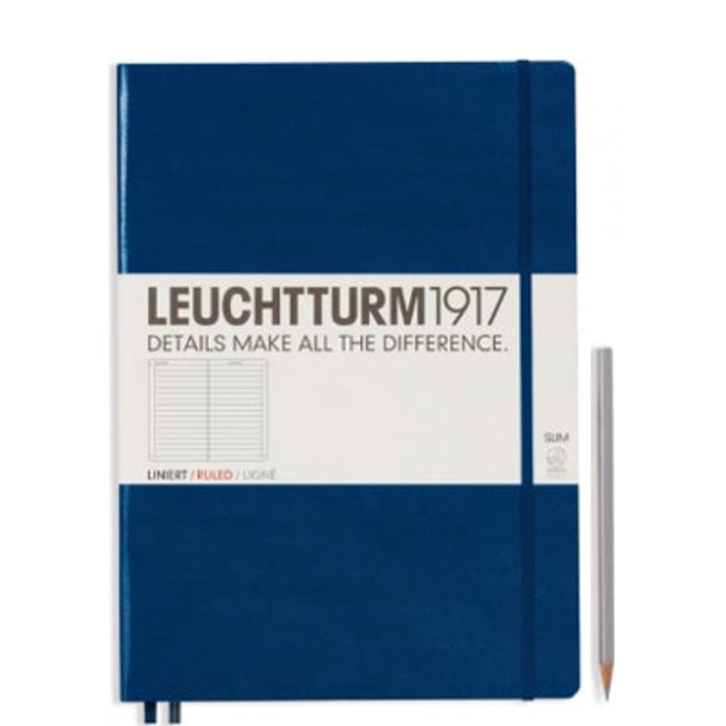 Leuchtturm1917 Notebook Slim Master (A4+), Ruled – Navy Blue