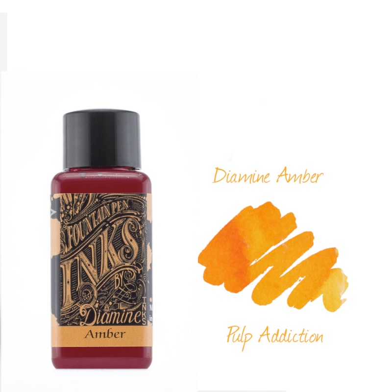 Diamine Fountain Pen Ink – Amber 30ml Bottle