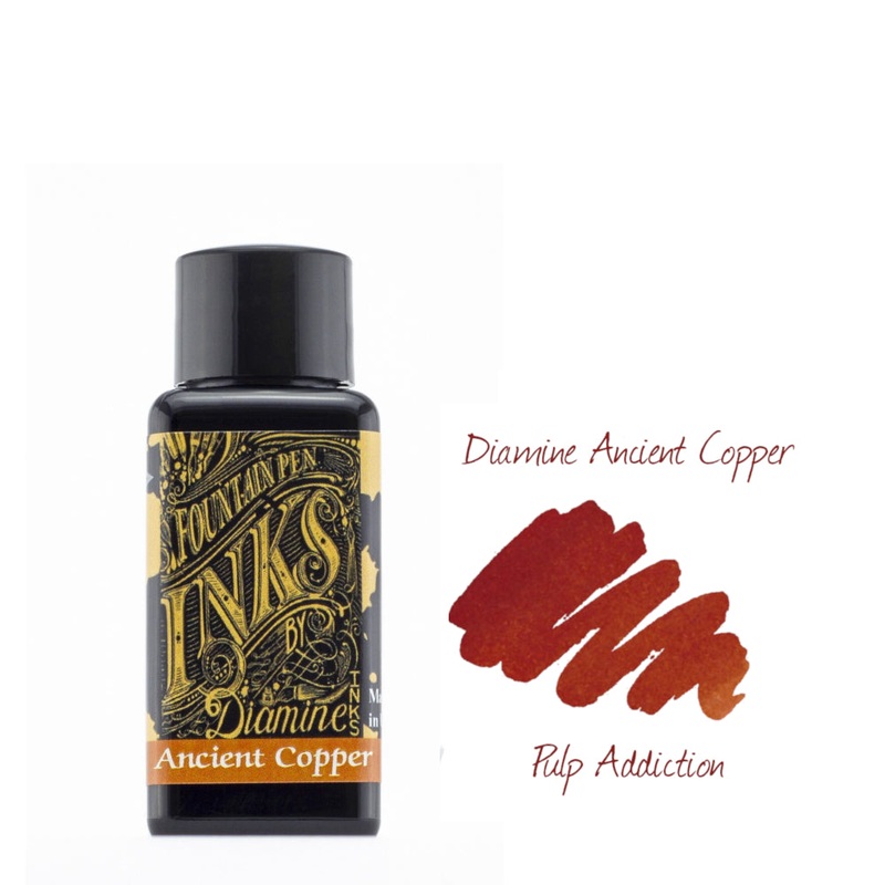 Diamine Fountain Pen Ink – Ancient Copper 30ml Bottle