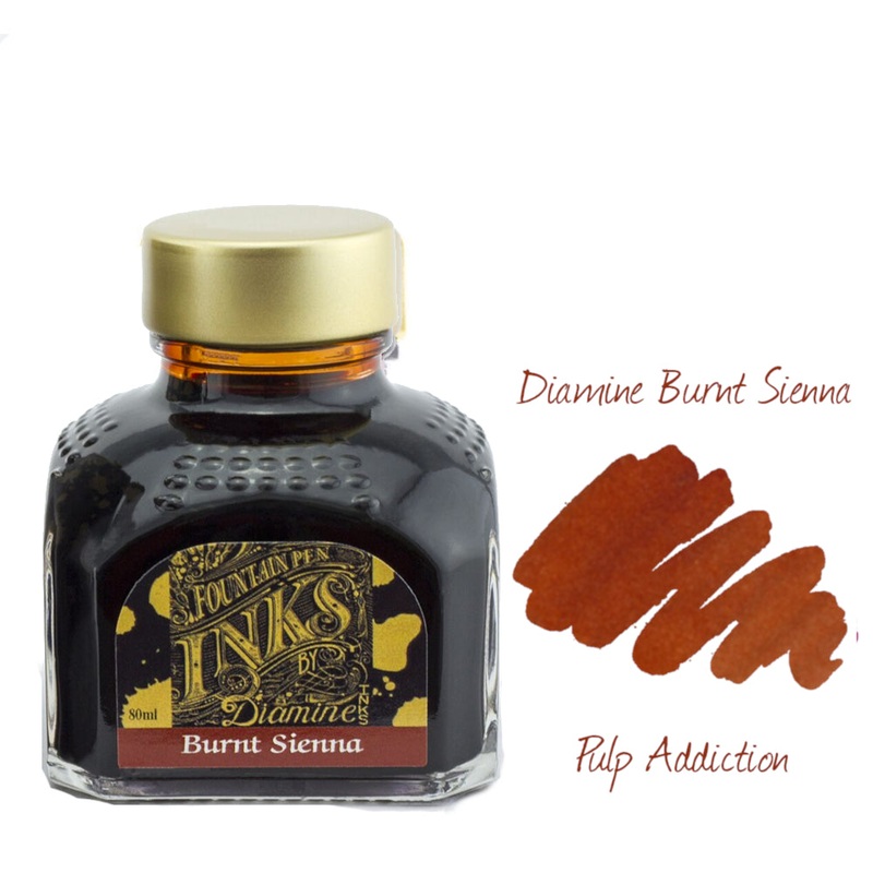 Diamine Fountain Pen Ink – Burnt Sienna 80ml Bottle