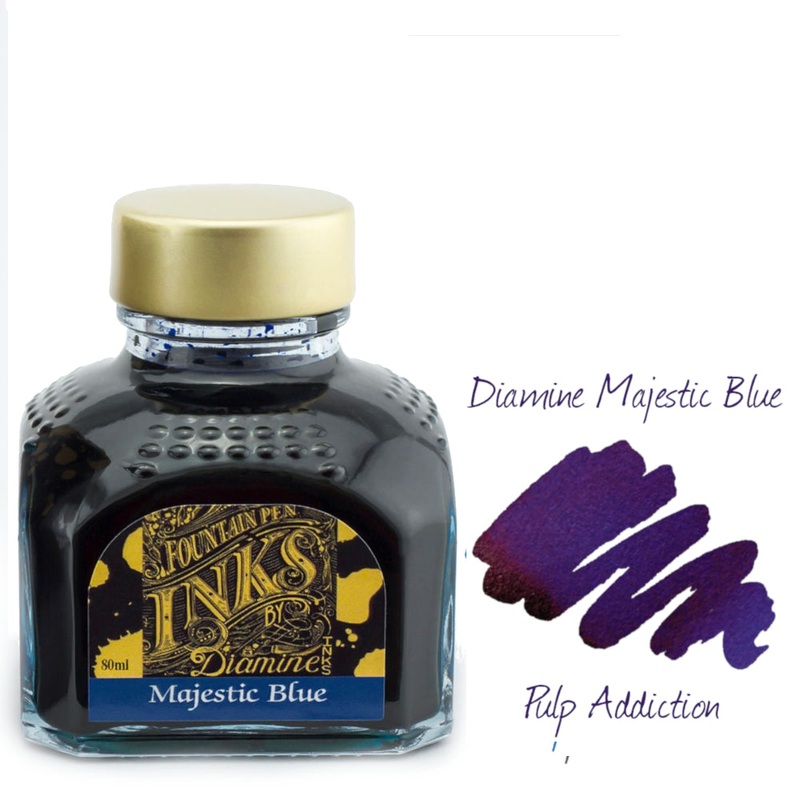 Diamine Fountain Pen Ink – Majestic Blue 80ml Bottle