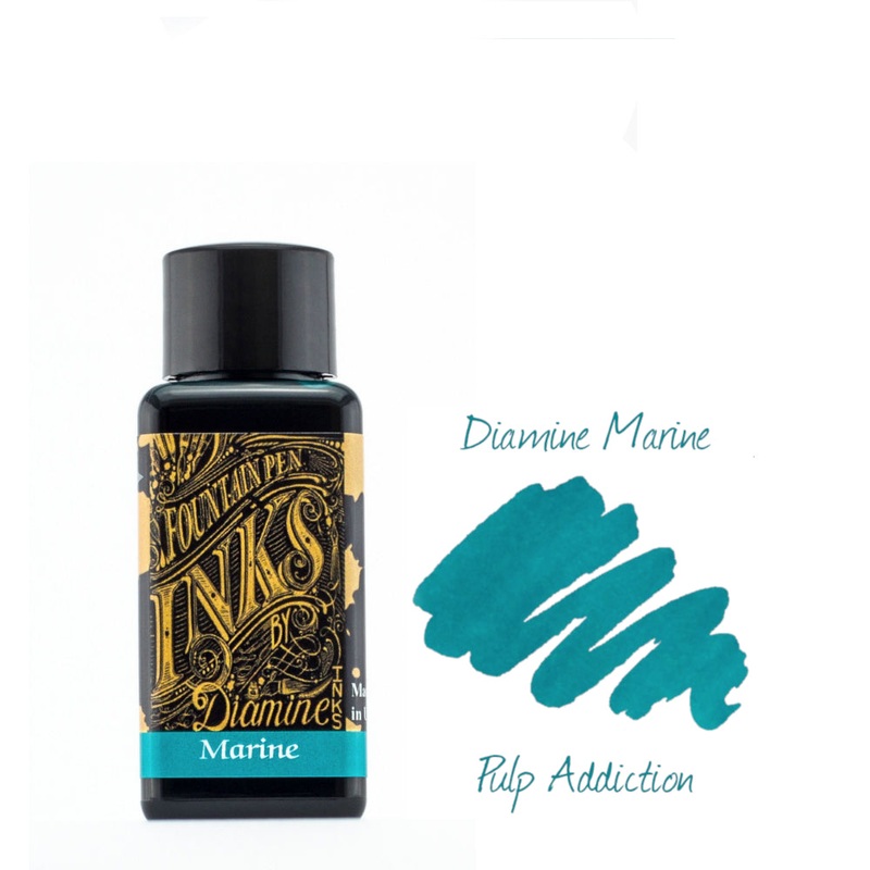 Diamine Fountain Pen Ink – Marine 30ml Bottle
