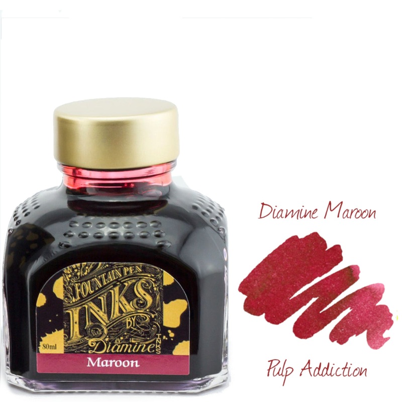 Diamine Fountain Pen Ink – Maroon 80ml Bottle