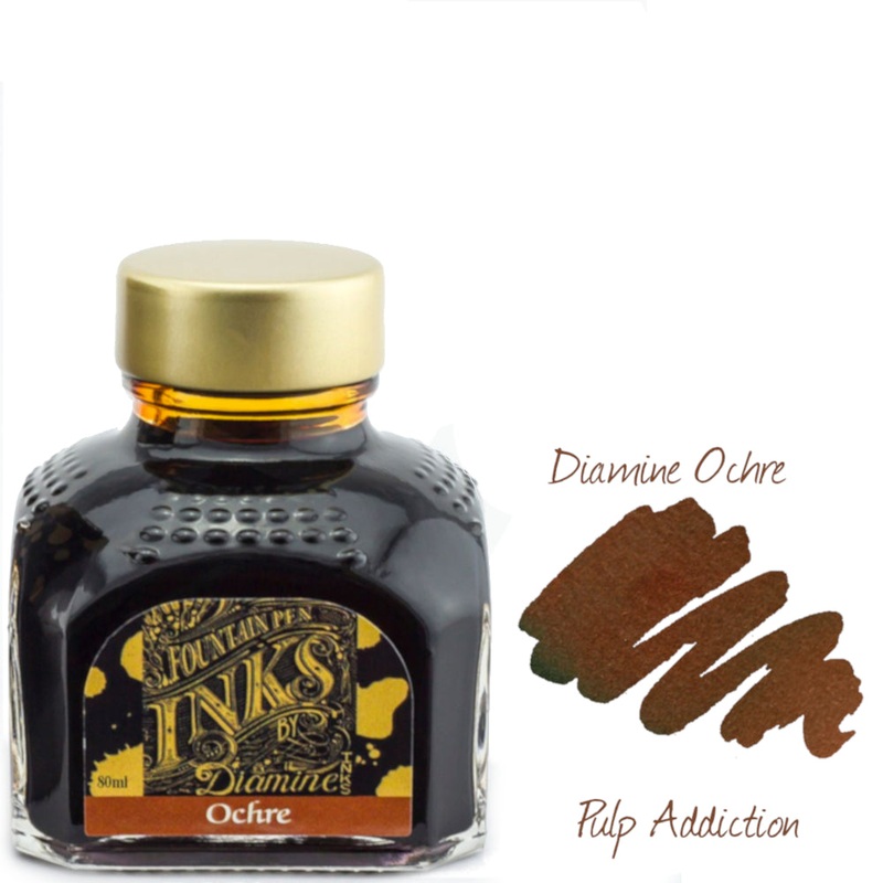 Diamine Fountain Pen Ink – Ochre 80ml Bottle