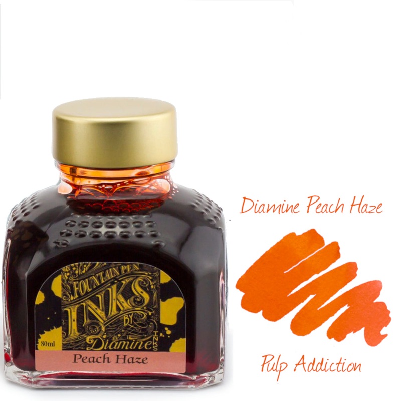 Diamine Fountain Pen Ink – Peach Haze 80ml Bottle
