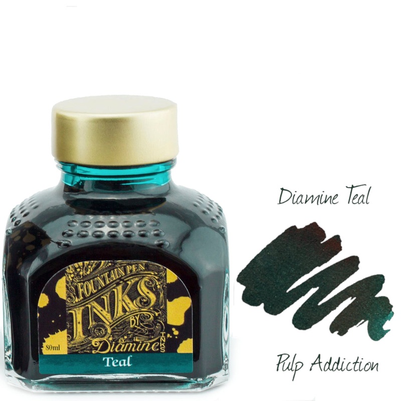Diamine Fountain Pen Ink – Teal 80ml Bottle