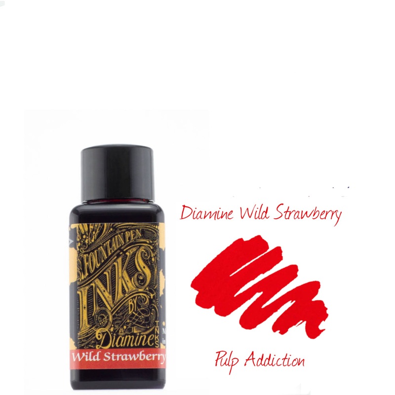 Diamine Fountain Pen Ink – Wild Strawberry 30ml Bottle