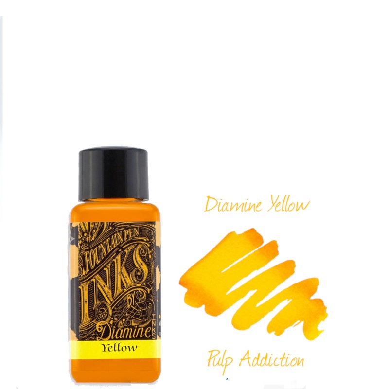 Diamine Fountain Pen Ink – Yellow 30ml Bottle