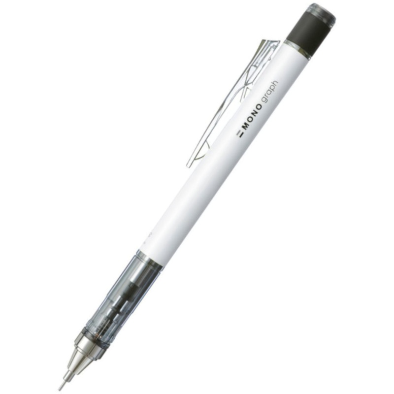 Tombow Mono Graph Shaker Mechanical Pencil – White 0.5mm