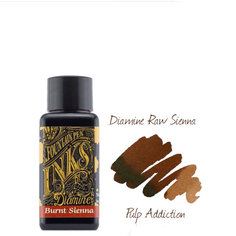 Diamine Fountain Pen Ink – Raw Sienna 30ml Bottle